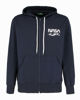 Immagine di CUBA 10 - Felpa blu con cappuccio e zip in cotone
