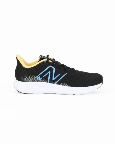 Immagine di NEW BALANCE -  SCARPA DA RUNNING NERA CON DETTAGLI GIALLI E CELESTI DA UOMO, M411RM3