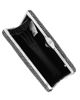 Immagine di DIVAS - Clutch nera ricoperta di strass argento con chiusura metallica
