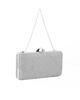 Immagine di DIVAS - Clutch argento ricoperta di strass argento con chiusura metallica