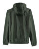 Immagine di WAIKIKI RUN- K-WAY CON CAPPUCCIO FULL ZIP  UOMO VERDE MILITARE CON DETTAGLI ARANCIONI FLUO - VERANO