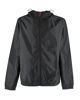 Immagine di WAIKIKI RUN- K-WAY CON CAPPUCCIO FULL ZIP UOMO NERO CON DETTAGLI ARANCIONI FLUO - VERANO