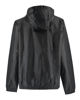 Immagine di WAIKIKI RUN- K-WAY CON CAPPUCCIO FULL ZIP UOMO NERO CON DETTAGLI ARANCIONI FLUO - VERANO