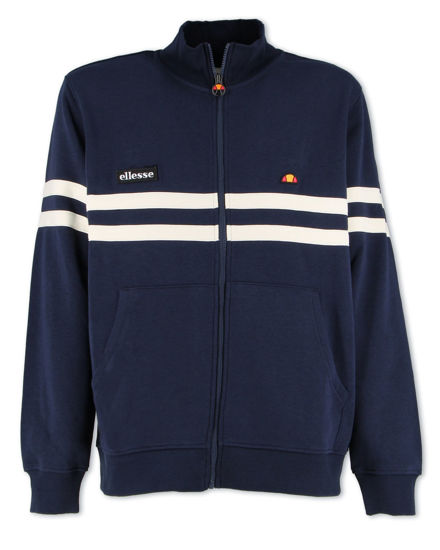 Immagine di ELLESSE -PILE UOMO FULL ZIP BLU CON BANDE BIANCHE - EHM267W25_858