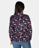 Immagine di ON SPIRIT - MICROPILE ORSETTO DONNA FULL ZIP NERO A FIORI ROSA E LILLA - OLIVIA