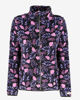 Immagine di ON SPIRIT - MICROPILE ORSETTO DONNA FULL ZIP NERO A FIORI ROSA E LILLA - OLIVIA