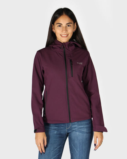 Immagine di ON SPIRIT - GIUBBINO CON CAPPUCCIO FELPATO SOFTSHELL DONNA BORDEAUX - ALBA