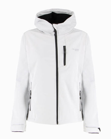 Immagine di ON SPIRIT - GIUBBINO CON CAPPUCCIO FELPATO SOFTSHELL DONNA BIANCO - ALBA