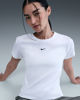Immagine di NIKE - T- SHIRT  MEZZA MANICA NSW RIB TGHT SS  BIANCA DA DONNA, HV4994/100