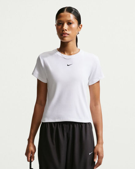 Immagine di NIKE - T- SHIRT  MEZZA MANICA NSW RIB TGHT SS  BIANCA DA DONNA, HV4994/100