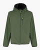 Immagine di ON SPIRIT - GIUBBINO CON CAPPUCCIO SOFTSHELL UOMO VERDE SCURO CON DETTAGLI NERI E VERDE FLUO - TADEO