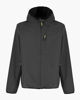 Immagine di ON SPIRIT - GIUBBINO CON CAPPUCCIO SOFTSHELL UOMO NERO CON DETTAGLI VERDE FLUO - TADEO