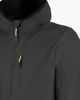 Immagine di ON SPIRIT - GIUBBINO CON CAPPUCCIO SOFTSHELL UOMO NERO CON DETTAGLI VERDE FLUO - TADEO