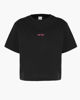 Immagine di ONLY - T-SHIRT MEZZA MANICA NERA CON DETTAGLI FUXIA DA DONNA  -  10100