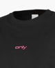 Immagine di ONLY - T-SHIRT MEZZA MANICA NERA CON DETTAGLI FUXIA DA DONNA  -  10100