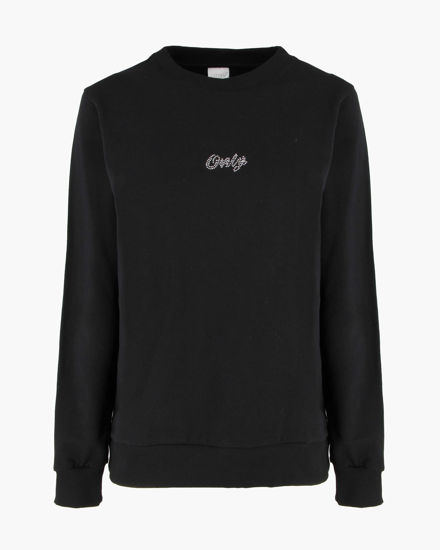 Immagine di ONLY - MAGLIA MANICA LUNGA NERA  CON LOGO STRASS DA DONNA, 10114