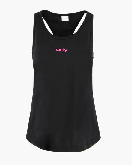 Immagine di ONLY - CANOTTA SPORTIVA NERA CON DETTAGLI FUXIA DA DONNA  - 10106