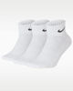 Immagine di NIKE - SET 3 PAIA CALZE ALLA CAVIGLIA IN TESSUTO TRASPIRANTE BIANCHI, SX4926/101