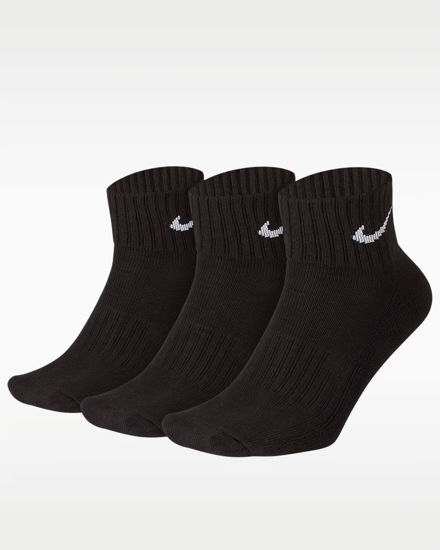 Immagine di NIKE - SET 3 PAIA CALZE ALLA CAVIGLIA IN TESSUTO TRASPIRANTE NERI, SX4926/001