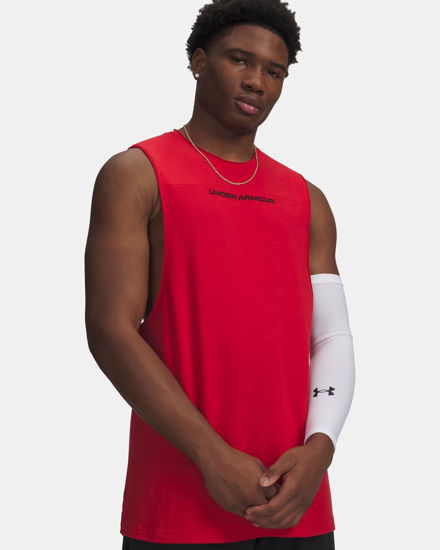 Immagine di UNDER ARMOUR- SMANICATO UA HOOPS TRAINING TANK ROSSO DA UOMO, 6012823_0600