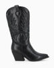 Immagine di ZOE - Stivale texano nero con zip laterale, tacco 7CM