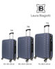 Immagine di LAURA BIAGIOTTI - TROLLEY BLU IN ABS E 4 RUOTE DOPPIE CON STAMPA TARTARUGATA