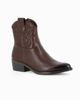 Immagine di ZOE - Stivale texano marrone con zip laterale, tacco 4,5CM