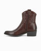 Immagine di ZOE - Stivale texano marrone con zip laterale, tacco 4,5CM