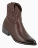 Immagine di ZOE - Stivale texano marrone con zip laterale, tacco 4,5CM