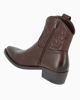 Immagine di ZOE - Stivale texano marrone con zip laterale, tacco 4,5CM