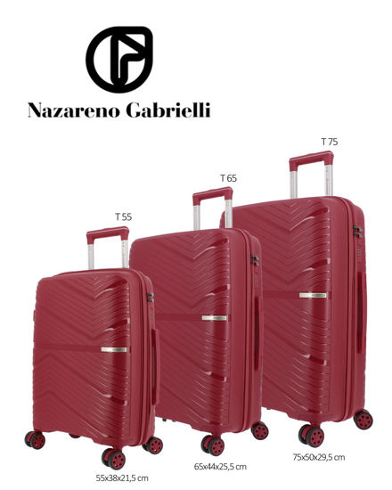 Immagine di NAZARENO GABRIELLI - TROLLEY BORDEAUX IN ABS 4 RUOTE