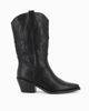Immagine di NUA' - Stivale texano nero con zip laterale, tacco 6CM