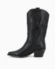 Immagine di NUA' - Stivale texano nero con zip laterale, tacco 6CM