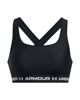 Immagine di UNDER ARMOUR - REGGISENO SPORTIVO CROSSBACK MID BRA NERO  CON DETTAGLI BIANCHI  DA DONNA, 1361034_0006