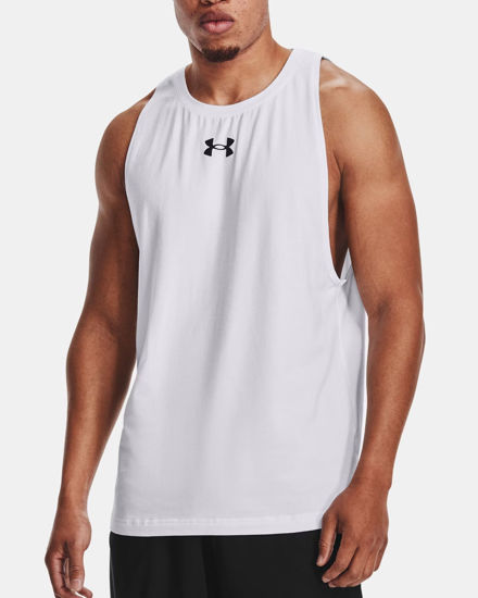 Immagine di UNDER ARMOUR - CANOTTA BASELINE COTTON TANK BIANCA DA UOMO, 1361901_0100