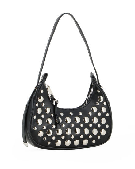 Immagine di NARDINI - Minibag nera con borchie metalliche argentate