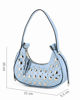 Immagine di NARDINI - Minibag blu con borchie metalliche argentate