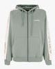 Immagine di KEITH HARING - Felpa con cappuccio e full zip verde salvia da donna in cotone
