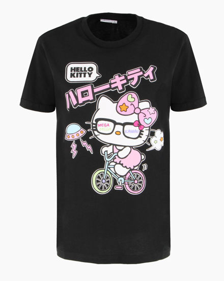 Immagine di HELLO KITTY - Tshirt manica corta nera in cotone da donna