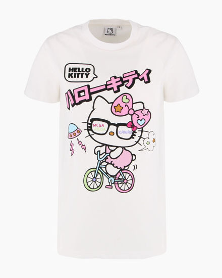 Immagine di HELLO KITTY - Tshirt manica corta bianca in cotone da donna