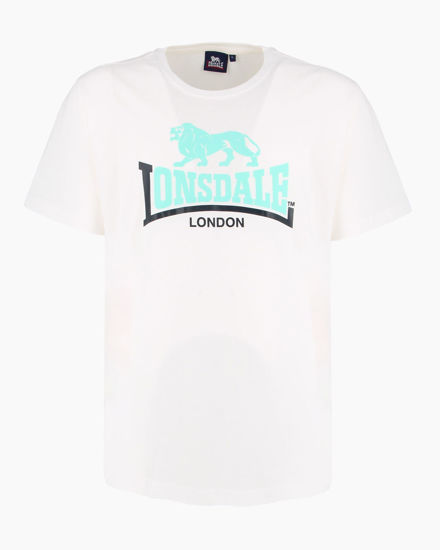 Immagine di LONSDALE - Tshirt manica corta bianca con logo in cotone