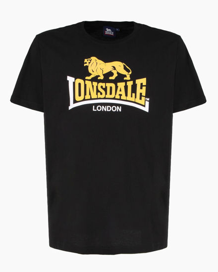 Immagine di LONSDALE - Tshirt manica corta nera con logo in cotone