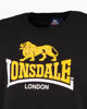 Immagine di LONSDALE - Tshirt manica corta nera con logo in cotone