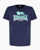 Immagine di LONSDALE - Tshirt manica corta blu con logo in cotone