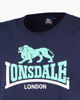 Immagine di LONSDALE - Tshirt manica corta blu con logo in cotone