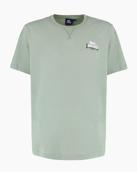 Immagine di LONSDALE - Tshirt manica corta salvia con logo in cotone