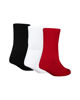 Immagine di NIKE JORDAN -  SET CALZE 3 PAIA JUMPMAN CREW 3PP BIANCHE ROSSE E NERE, UJ0010/R78