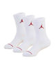 Immagine di NIKE JORDAN -  SET CALZE 3 PAIA JUMPMAN CREW 3PP BIANCHE CON DETTAGLI ROSSI, UJ0010/001