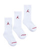 Immagine di NIKE JORDAN -  SET CALZE 3 PAIA JUMPMAN CREW 3PP BIANCHE CON DETTAGLI ROSSI, UJ0010/001