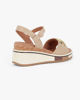 Immagine di DIVAS - Sandalo beige con morsetto, zeppa 6CM